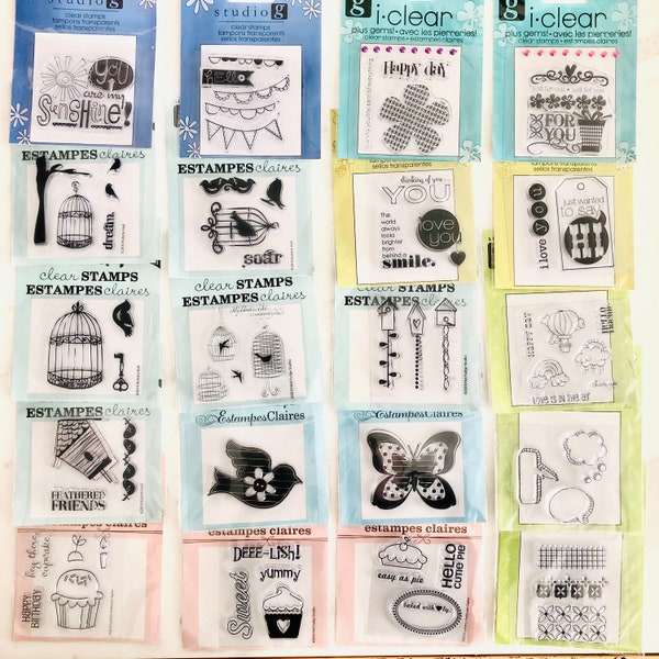 Studio G Clear Mini Stamps, Rubber Stamps, Stamps, Scrapbooking Supplies, Paper Crafting