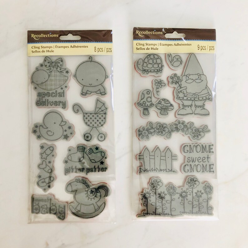Recollections Cling Stamp Sets Rubber Stamps Stamps Etsy