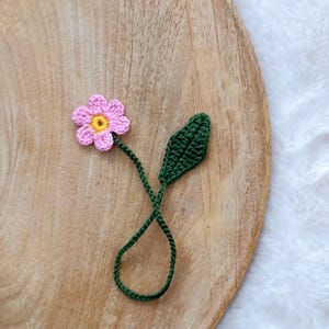 Umbilical cord ribbon with pink flower and leaf, baby photoshoot accessories, umbilical cord tie, keepsake, handmade umbilical cord