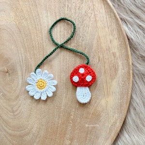 Flowers and Mushroom Umbilical Cord Ribbon, Umbilical Cord Tie, Baby Photoshoot, Keepsake, Handmade, 100% Cotton Original