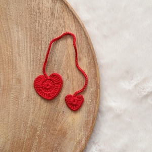 Crochet heart umbilical cord ribbon, baby photo shoot accessories, keepsake, baby photo shoot umbilical cord ribbon