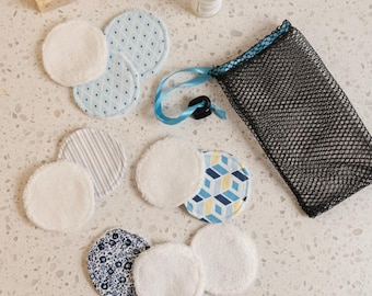 Wiederverwendbare Wattepads - Nachhaltig - umweltfreundlich - 10er Set inkl.Waschbeutel - Abschminkpads/ Kosmetikpads /Gesichtspflege