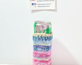 Funda delgada para lata de bebida energética, 100% algodón.