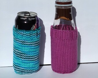 Energy Drink Can Cozy, Water Bottle Cozy, Soda Bottle Cozy, 100% Cotton