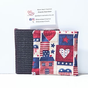 Patriotic Hearts Sewn Jar Opener: 4th of July Jar Grip