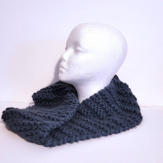 Knit Cowl, Knit Snood, Vintage 80s Knit, Hand Kni… - image 1