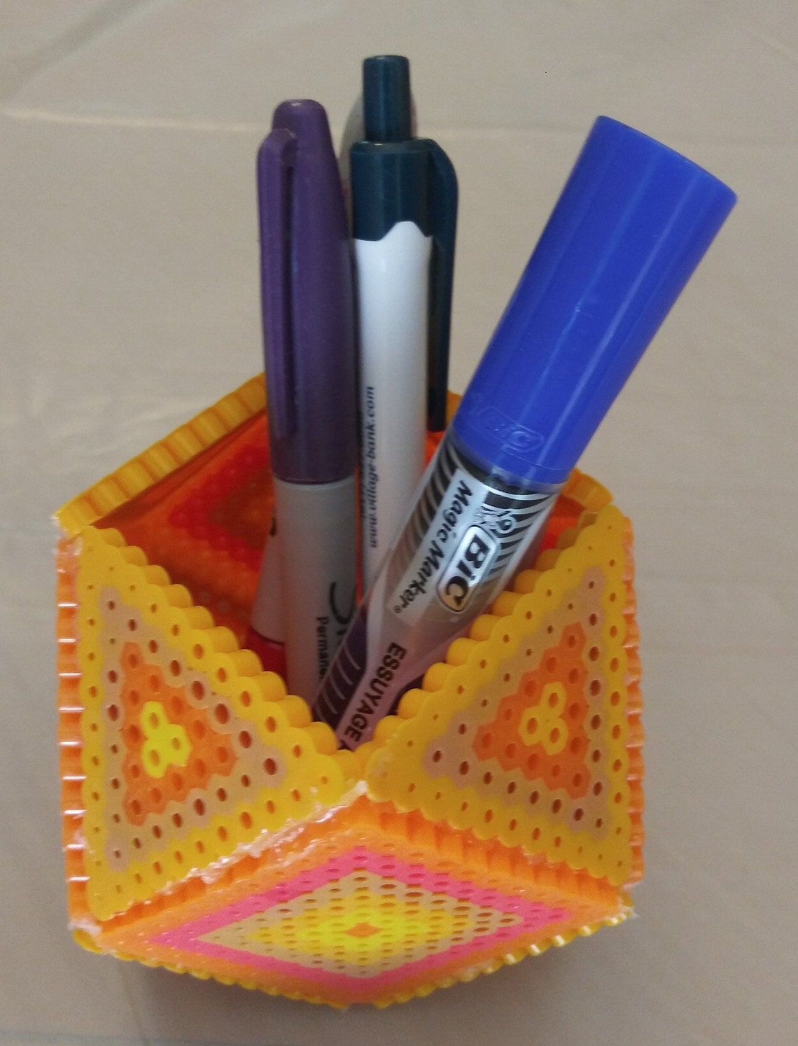 Perler Bead Pencil Holder Etsy