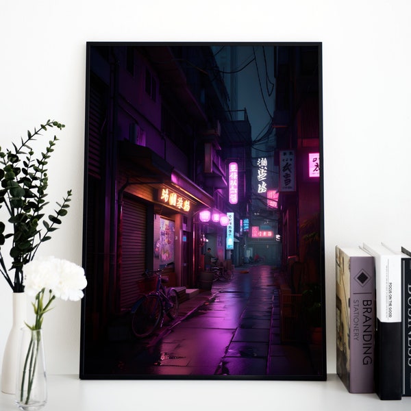 Lofi Digital Wall Art Japanese Anime Aesthetic, Kawaii Design Style, Minimalist Japanese Print, Retro Calm Design, Lo-Fi Illustration, 90s