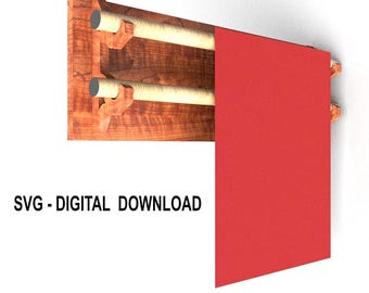 DIY Military Guidon Mounts Display | SVG Digital File Download Only | Perfect for Flag Displays or Plaque Making | CNC & Laser