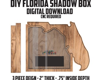 DIY  Florida Military Shadow Box | Frameless | CNC Digital Download SVG | Florida State