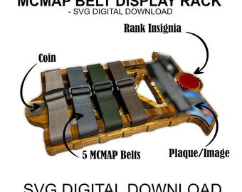DIY MCMAP Belt Display SVG | Martial Arts Belt Rack | CnC Router & G-Code File | Digital Download Only