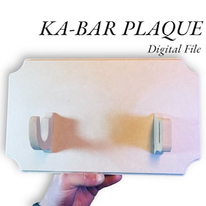 DIY Military KABAR Knife Display Plaque | SVG Digital Download Only | Perfect for Hanging or Plaques Making |  Display | CnC Laser Engraver