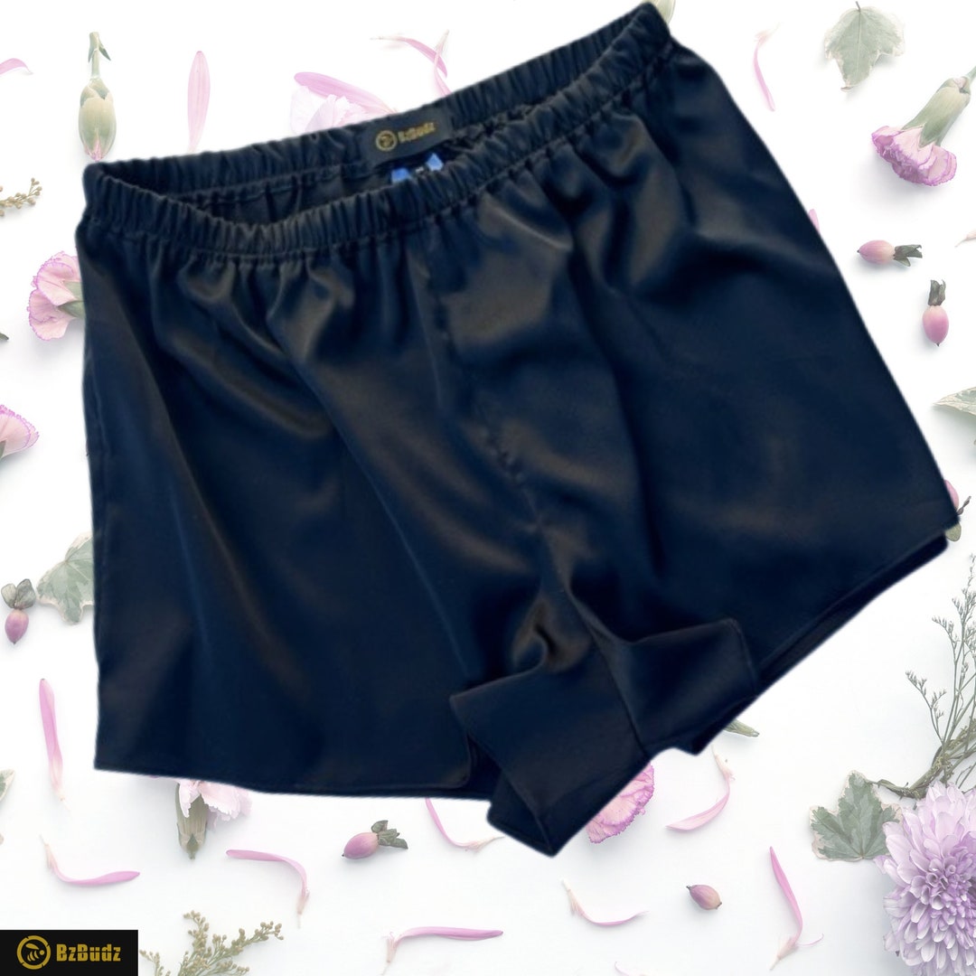 Sexy Silk Pajama Bottoms Booty Shorts Women Lingerie Mini Shorts Silk