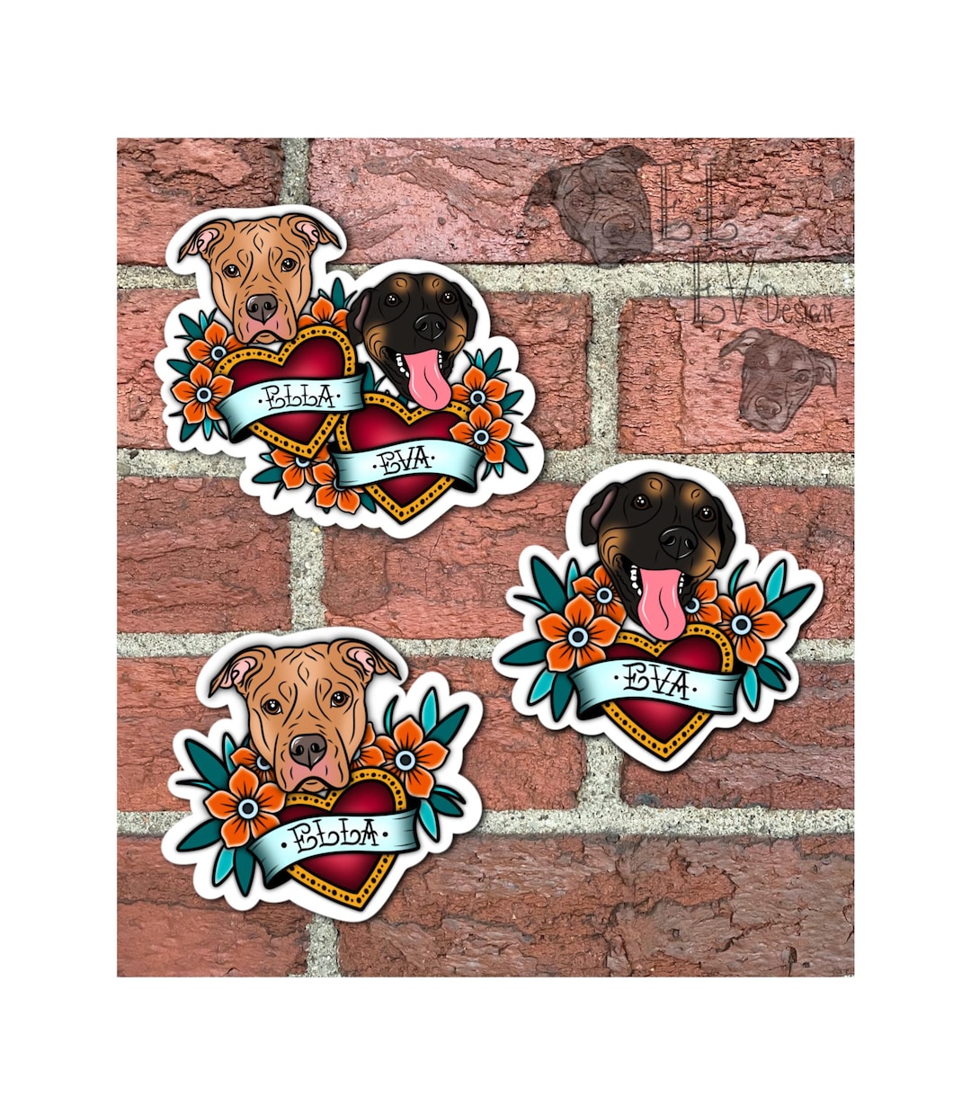 Personalized Dog Vinyl Stickers, Waterproof and Weatherproof Stickers ...
