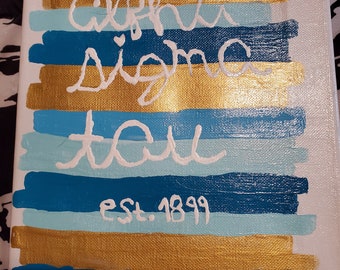 Sorority Line Background with Script Font Painting