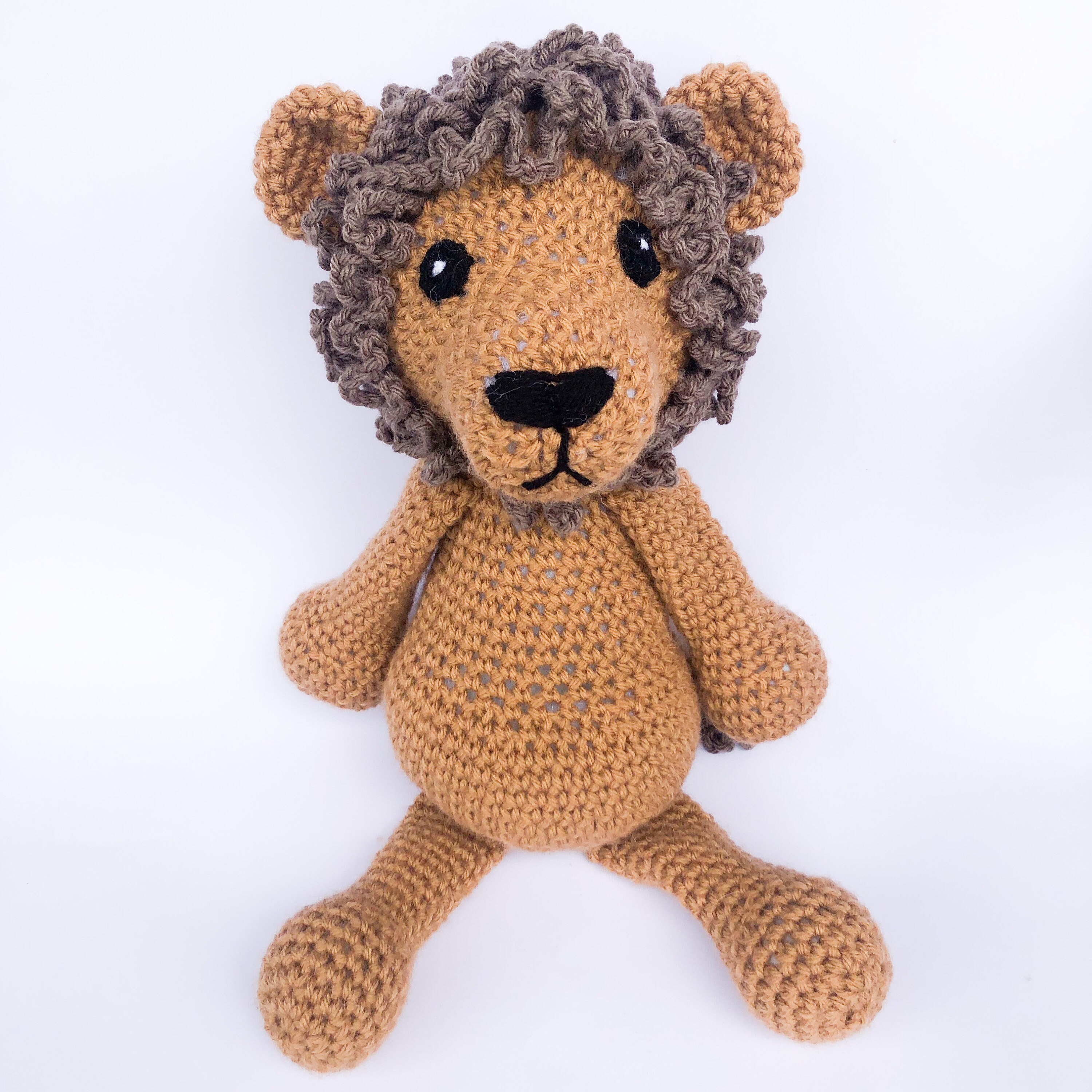 Lion Stuffed Animal Custom Crochet Plush Animal Lion Toy Etsy