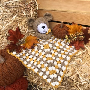 Baby Teddybär Lovey, Tier Schmusetuch, Teddybär Lovey, Baby-Dusche-Geschenk, ausgestopfter Bär, Teddybär Schmusetuch, Baby-Andenken