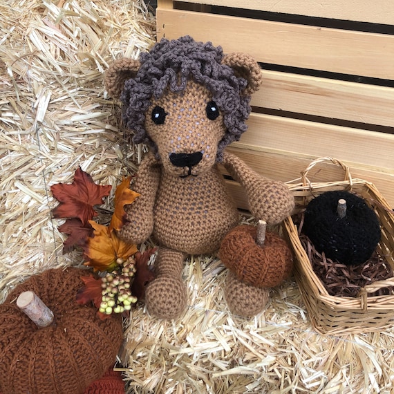 Lion Stuffed Animal Custom Crochet Plush Animal Lion Toy Etsy