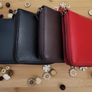Cartera de tarjeta unisex hecha a mano, cartera de cuero personalizada para hombres, cartera de cuero pequeña para mujeres, titular de tarjeta de cuero de cartera personalizada