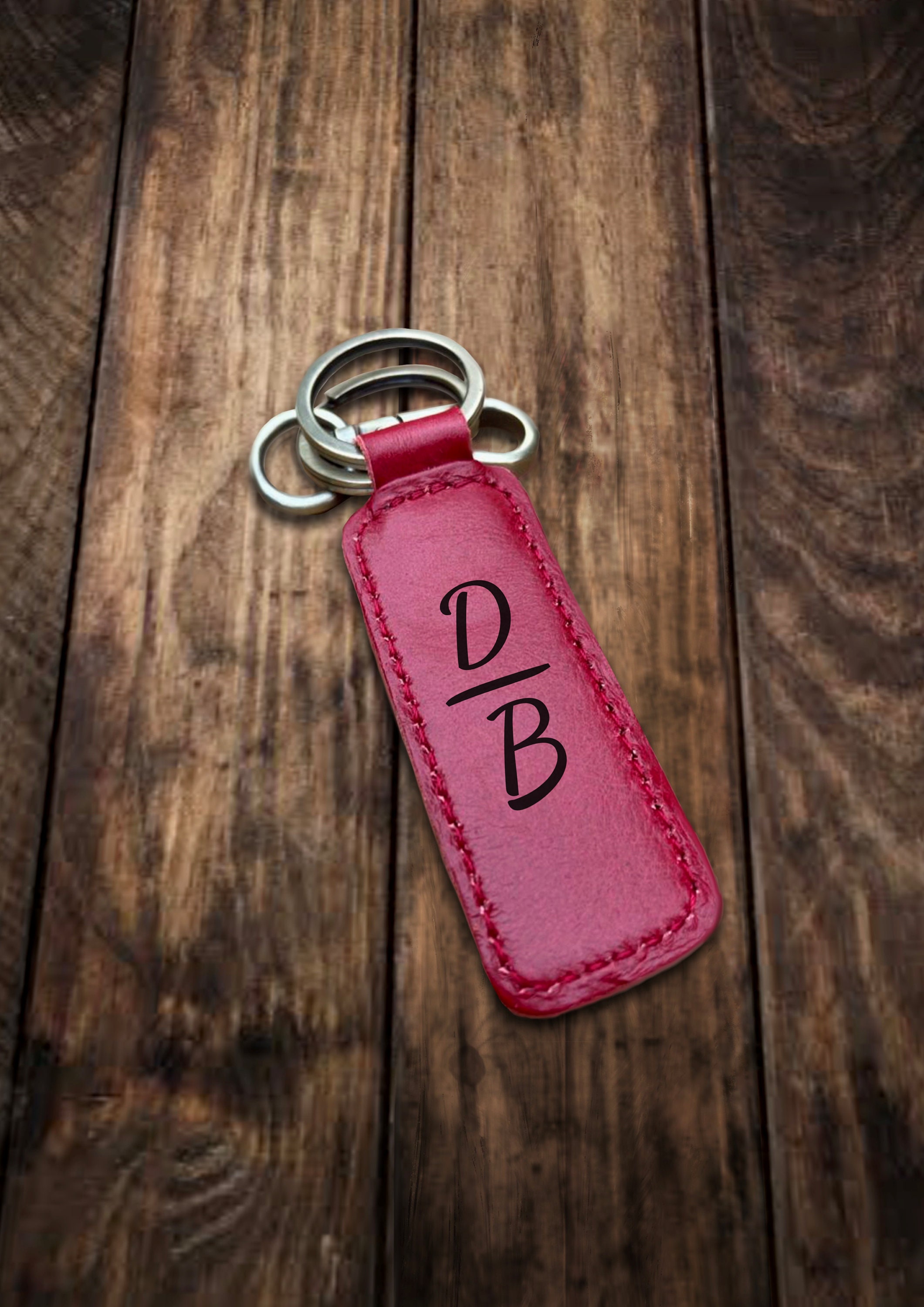 Customized Leather Keychain, Personalized Embossed Key Tag, Handmade - Etsy
