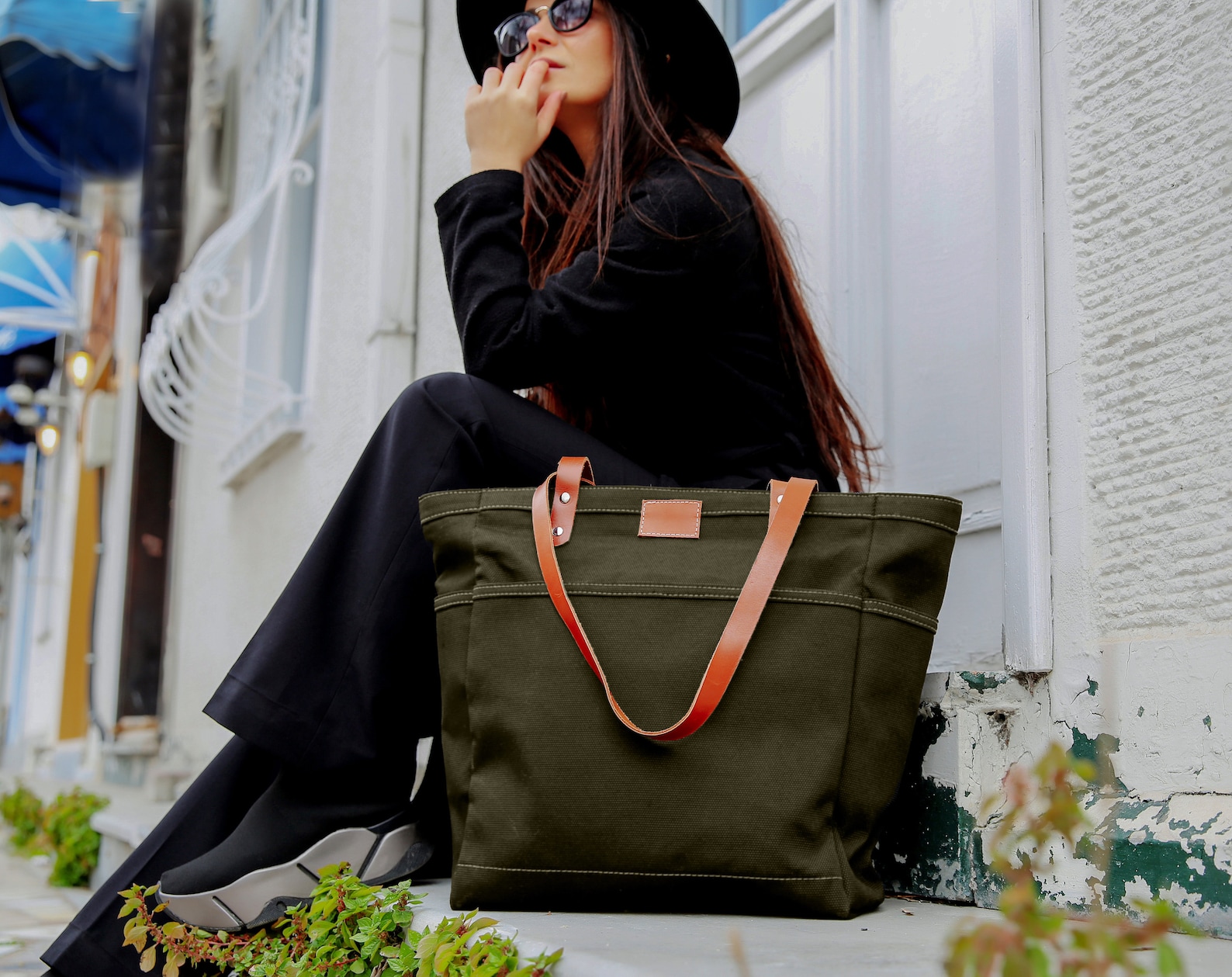 Waxed Canvas Bag Waxed Canvas Tote Waxed Canvas Purse Etsy