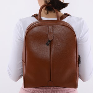 Sac à dos en cuir fait main pour femmes, mini sac à dos, cartable en cuir, sac pour ordinateur portable, sac à main en peau de vache, joli petit sac à dos pour professeur, sac à fermeture éclair