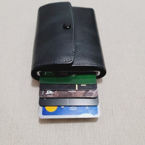 Portefeuille porte-cartes en cuir, porte-cartes en cuir pop-up mince, portefeuille en cuir pour homme, portefeuille gravé pour lui, cadeau garçon d'honneur, cadeau de Noël