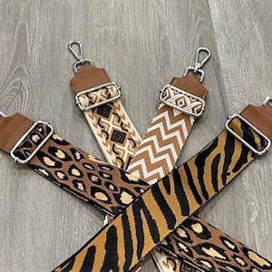 Bracelet à motifs pour sacs, sangle large, bandoulière, sangle de sac en tissu, sangle interchangeable de sac à bandoulière, sangle de poche détachable