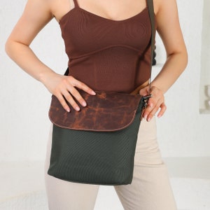 Sac à bandoulière en toile cirée, fourre-tout en toile cirée, sac à main en toile cirée, sac à main en toile zippée, sac à bandoulière en toile pour femmes, sac en toile mignon