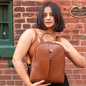 Handmade Full Grain Cow Leather Backpack,Backpack Women Leather,Women Backpack,Rucksack for Women, Mini Backpack Women, Laptop backpack