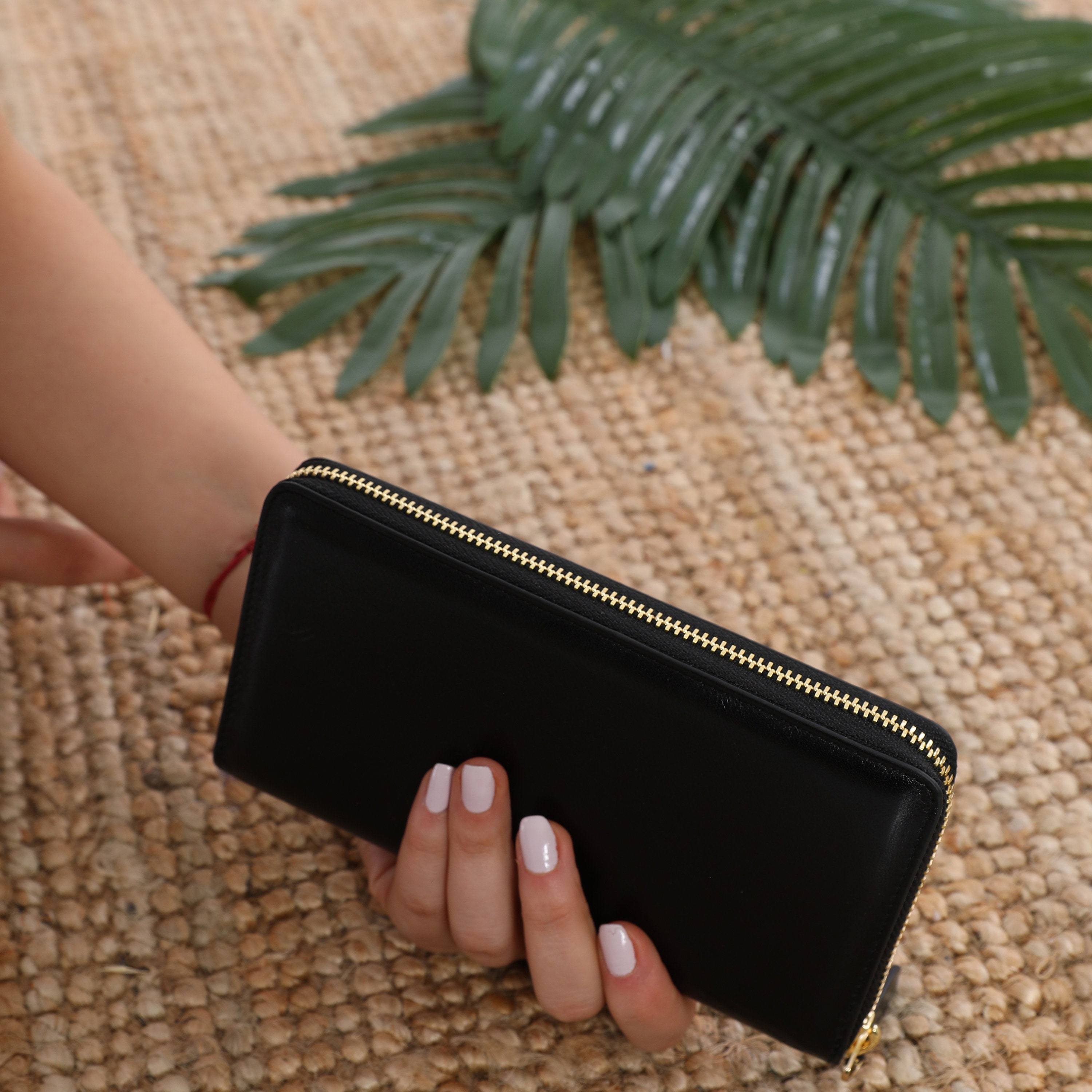 Leather wallet women Gift for Mom Monogrammed wallet Etsy