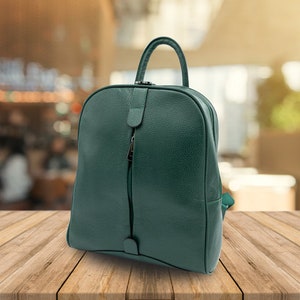 Backpack Women Leather,Backpacks for Women, Women's Backpack Purse, Green Backpack,Rucksack for Women,Christmast Gift, School Backpack Grön