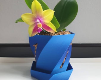 Orchid Pot Pink, Blue or Purple 2" 3" 4" 5" 6", 3D Printed Pot with Slots