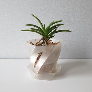 Orchid Pot Translucent 2" 3" 4" 5" 6", 3D Printed Pot with Slots