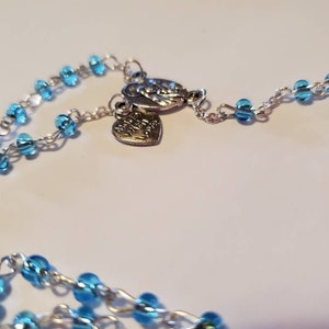 Beautiful light blue rosary