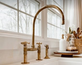 All About Unlacquered Brass Kitchen Faucets