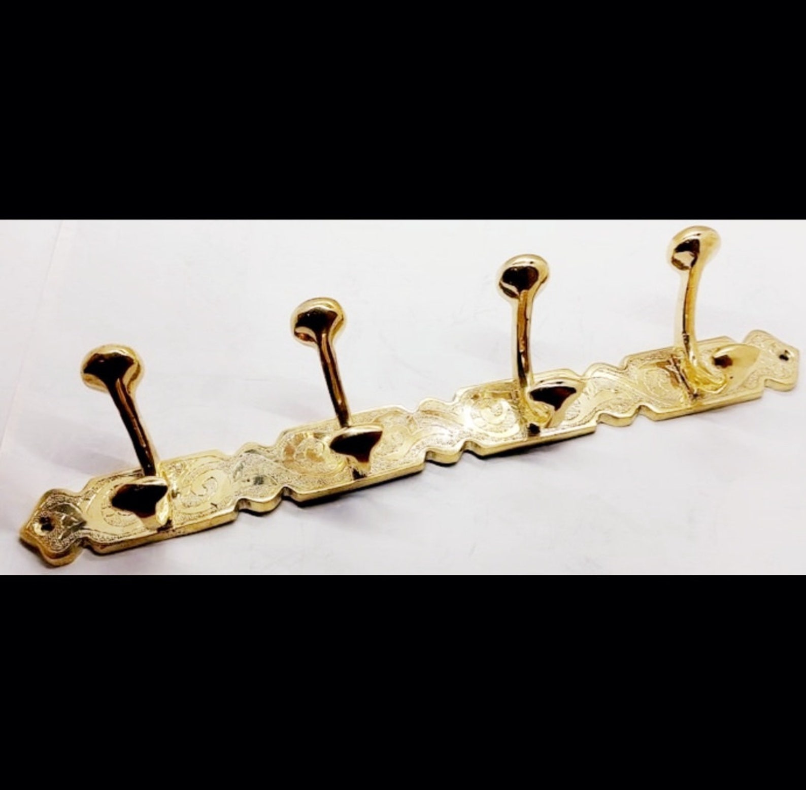 Wall Mount Brass Coat Rack brass Hook Moroccan Etched Etsy