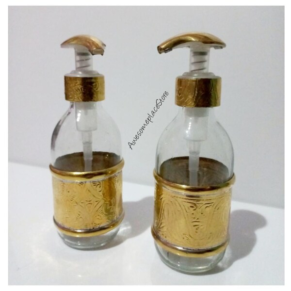 Glass Soap Dispenser Etsy