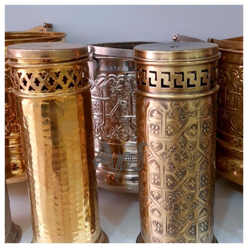 Moroccan Bathroom Brass Plastic Storage Basket Toilet Brushes / shops Toilet Brushes Brass Storage Basket