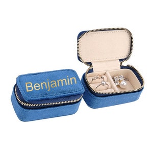 Mini portagioie personalizzato / Rettangolo in velluto o pelle / Colori regalo fantasiosi / Crea il tuo mini portagioie / Il tuo testo qui