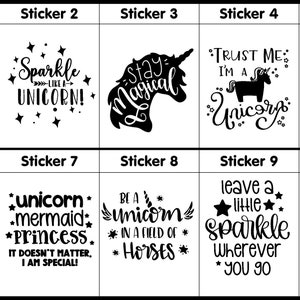 Custom Vinyl Decal Stickers | Unicorn Vinyl Stickers | Quote Sticker | Wall Decal Sticker | Car Window Bumper Sticker | Personalise Laptops