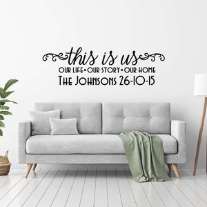 FAMILLE LOVE COEUR Citation Autocollant Mural Art Home decal WallArt famille Gym