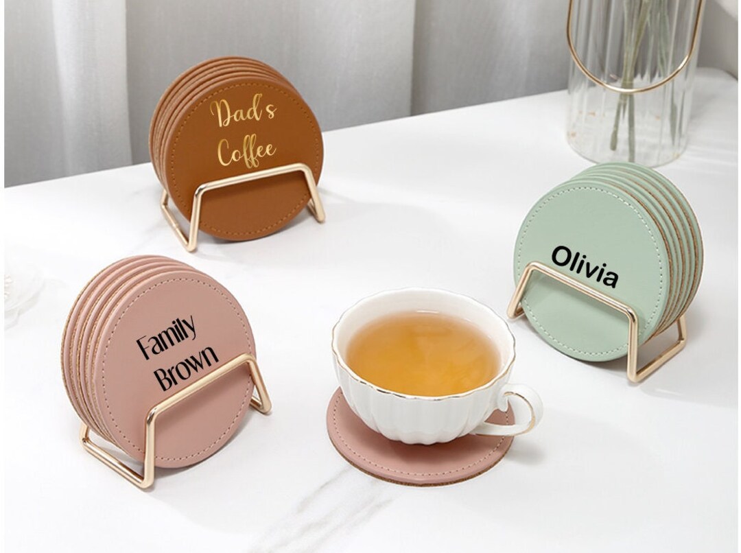 Personalized Coaster Set | Custom Drink Coasters, Set of 6 - Etsy
