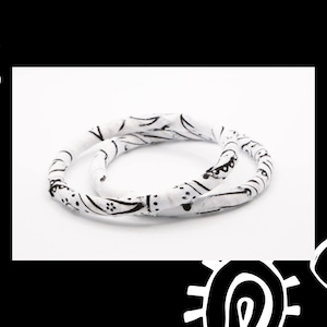 2 White Bandana Bracelets
