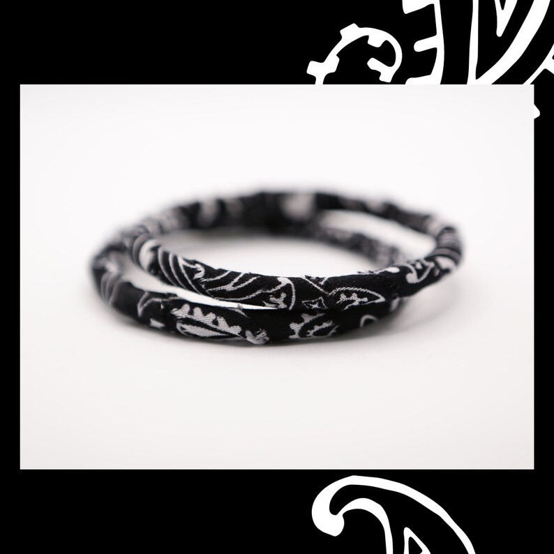 Black Bandana Bracelets/john B Bracelets/obx Style Etsy