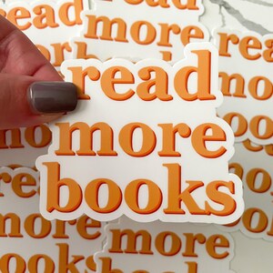 Read More Books Sticker | Book Lover Gift | Bookish Sticker | Book Lover Gift | Simple Retro Book Decal