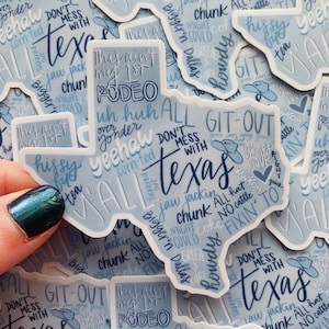 Texas Sayings State Sticker | Texas Sayings | Texas State Decal | Texas Sticker | Texas Pride