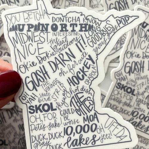 Minnesota State Vinyl Sticker - Etsy