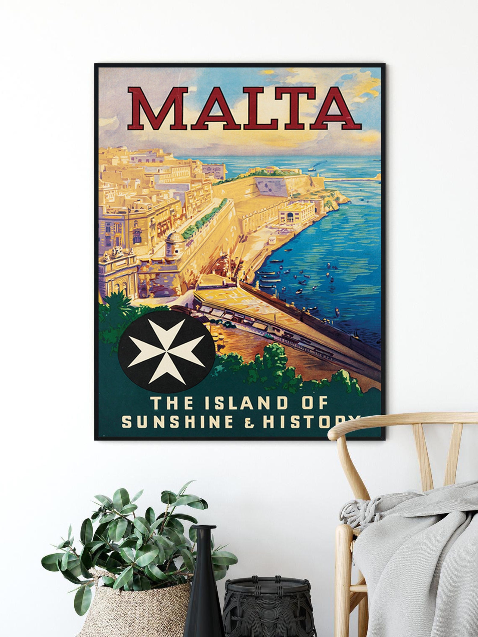 Malta malta travel poster malta poster malta painting Etsy