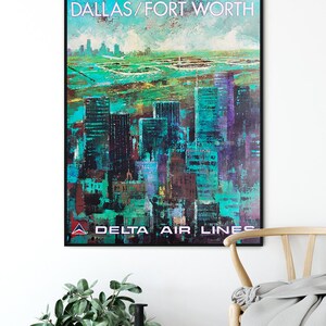 Dallas Druck Fort wert Dallas Reiseplakat Dallas Poster | Etsy